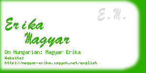 erika magyar business card